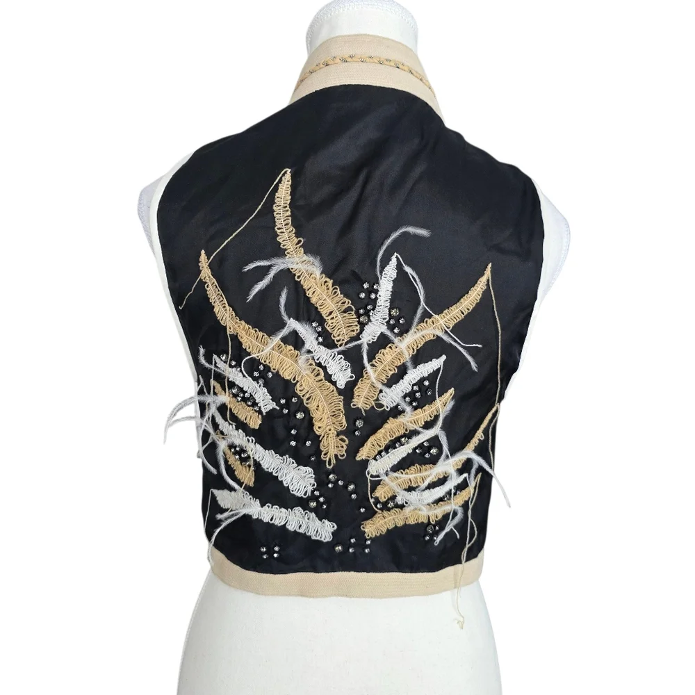 Zadig & Voltaire Silk Rhinestone and Embroidery Vest Size Small - Picture 4 of 9